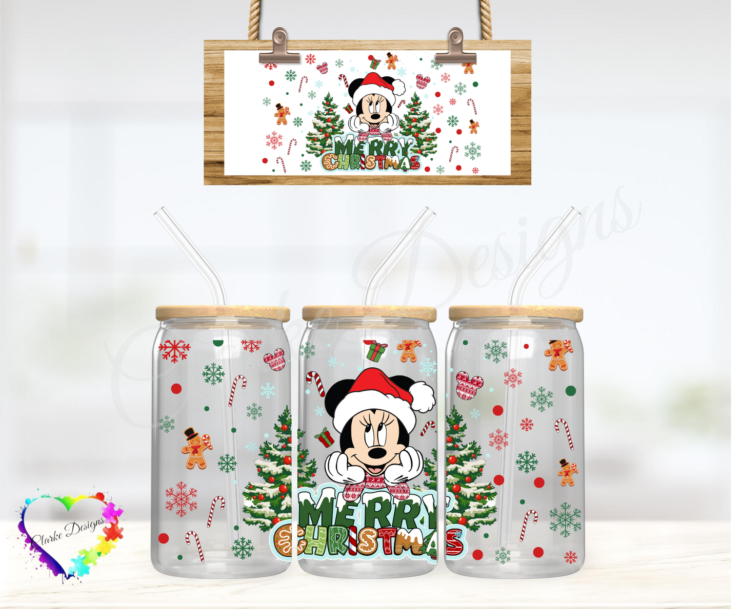 Merry Christmas 2 - 16oz Libbey UV DTF Wrap