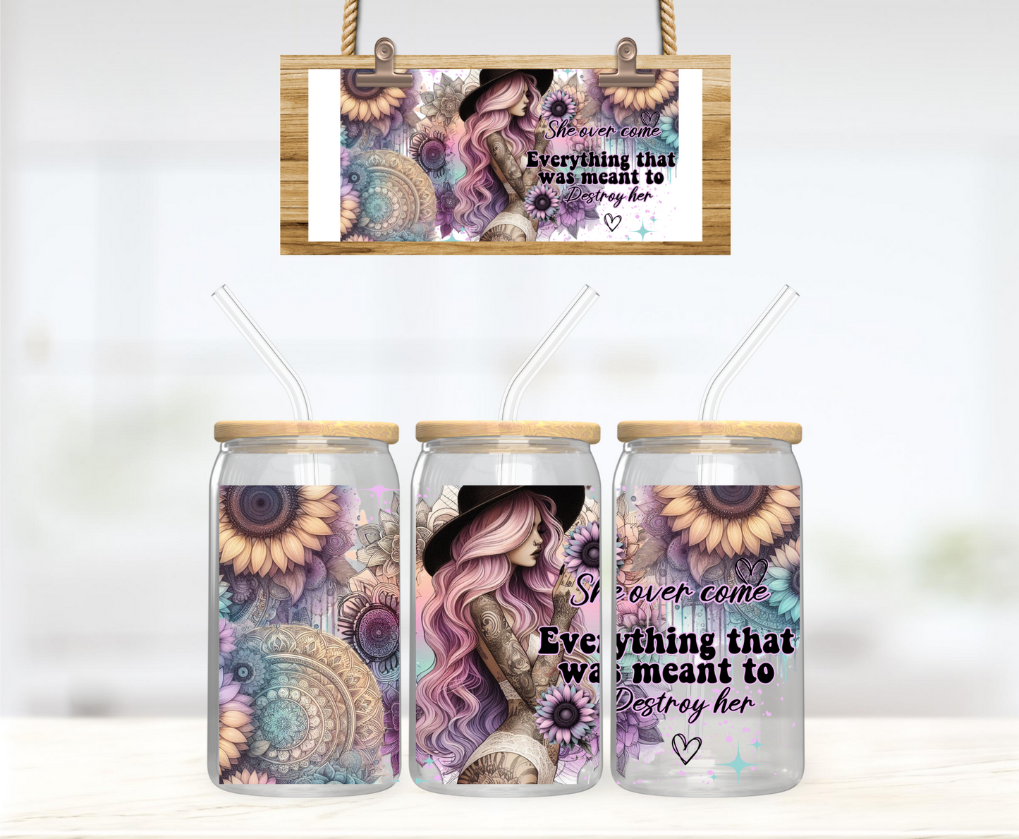 Destroy her - 16oz Libbey UV DTF Wrap