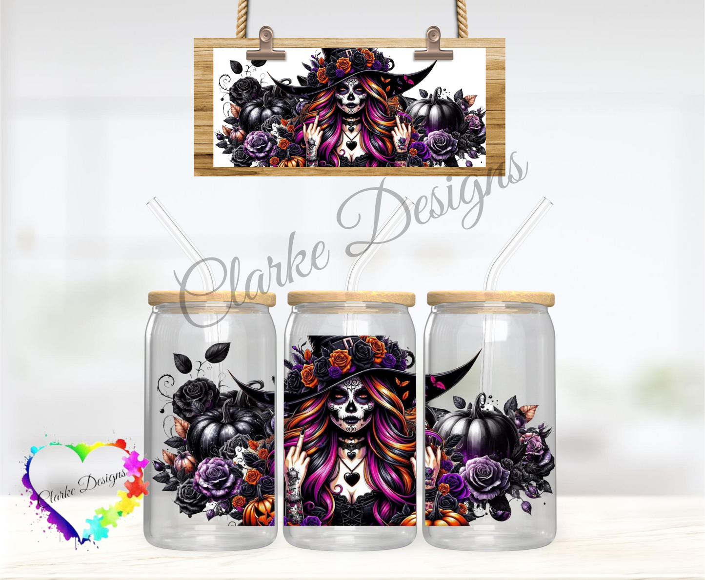 Witch 3 - 16oz Libbey UV DTF Wrap