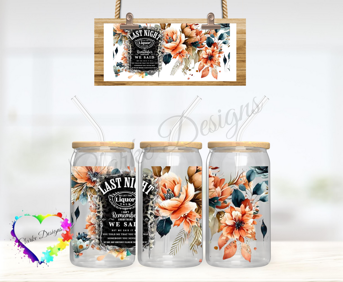 Last Night - 16oz Libbey UV DTF Wrap