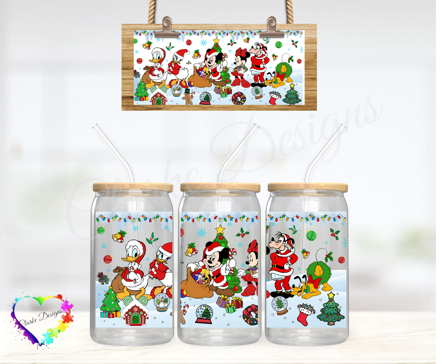 XMAS Friends - 16oz Libbey UV DTF Wrap