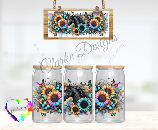 Dark Horse - 16oz Libbey UV DTF Wrap