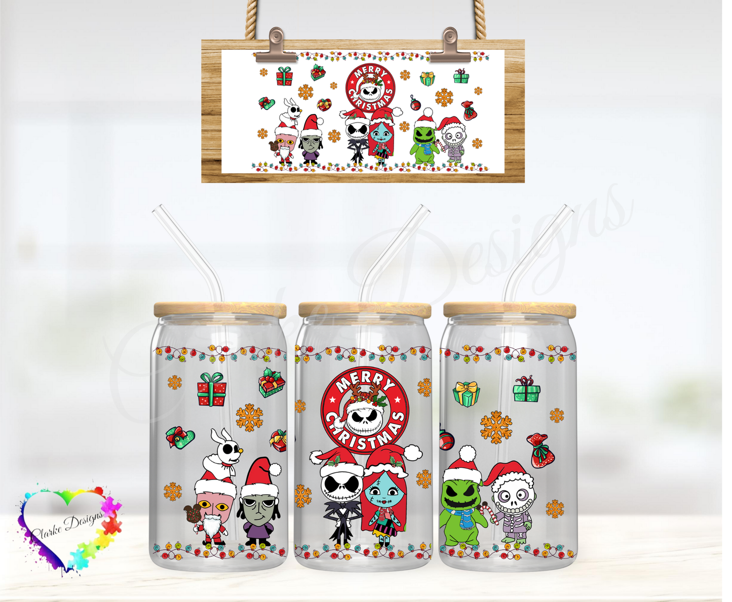 XMAS NBC - 16oz Libbey UV DTF Wrap