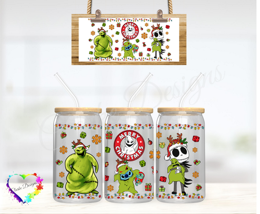 XMAS Oogie Boogie - 16oz Libbey UV DTF Wrap