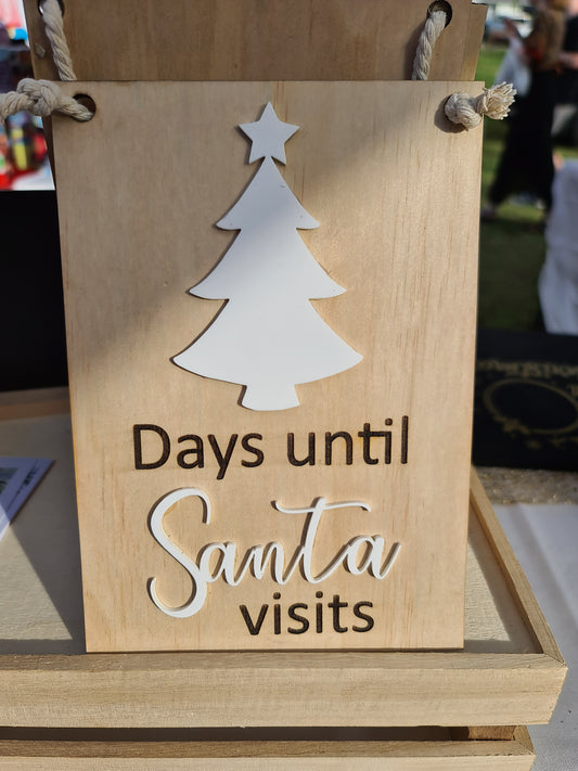 Christmas countdown sign