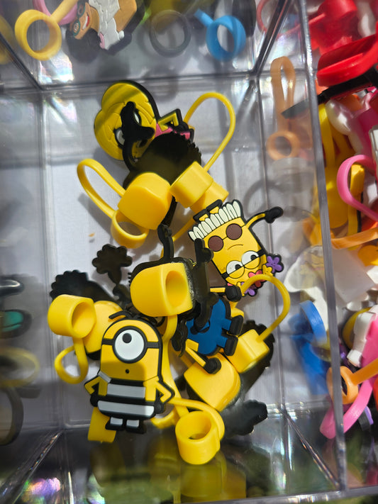 Minions straw toppers