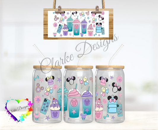 Princess Coffee - 16oz Libbey UV DTF Wrap