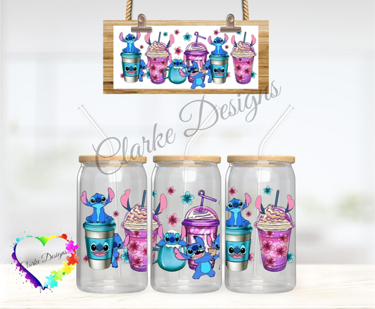 Stitch Coffee - 16oz Libbey UV DTF Wrap