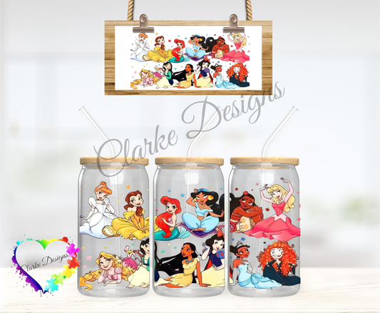 Princess 2 - 16oz Libbey UV DTF Wrap