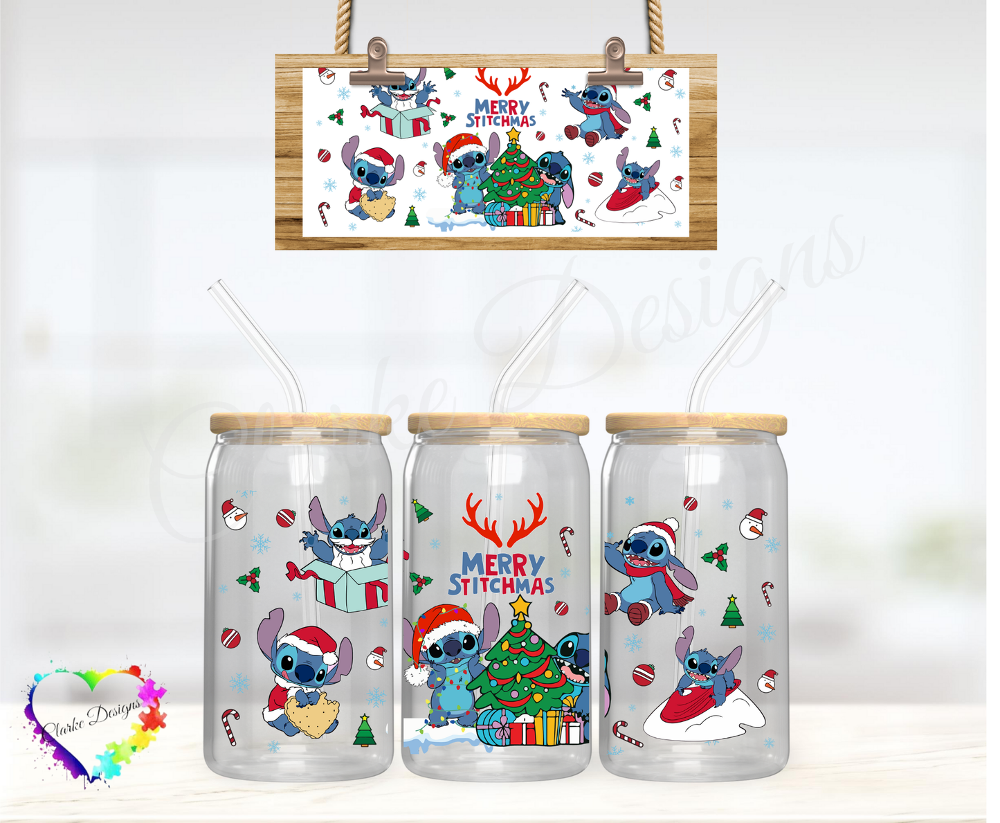 Merry Stitchmas - 16oz Libbey UV DTF Wrap