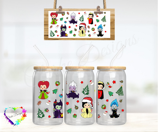 XMAS Villains - 16oz Libbey UV DTF Wrap