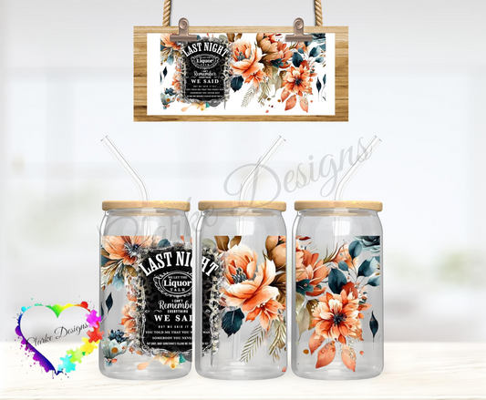 Last Night - 16oz Libbey UV DTF Wrap
