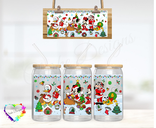 XMAS Friends - 16oz Libbey UV DTF Wrap