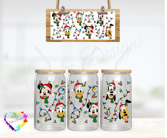 XMAS Friends Lights - 16oz Libbey UV DTF Wrap