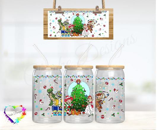 XMAS Toy Story - 16oz Libbey UV DTF Wrap