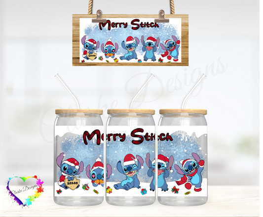 Merry Stitch - 16oz Libbey UV DTF Wrap