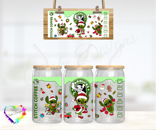 Stitch Coffee - 16oz Libbey UV DTF Wrap
