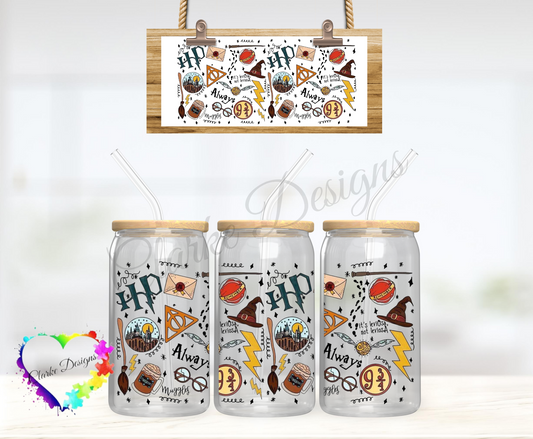 Harry Potter - 16oz Libbey UV DTF Wrap