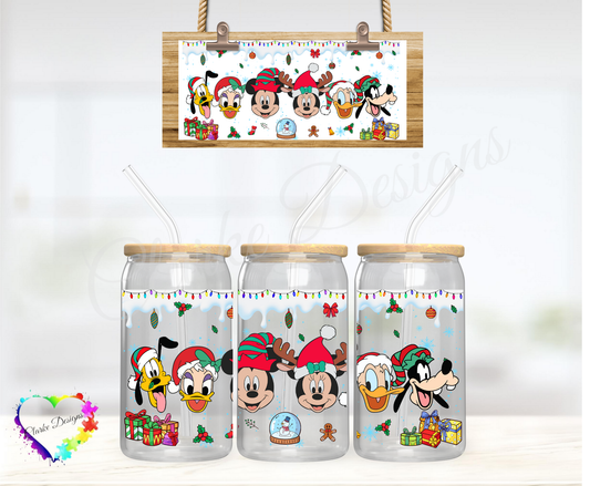 Christmas Friends 2  - 16oz Libbey UV DTF Wrap