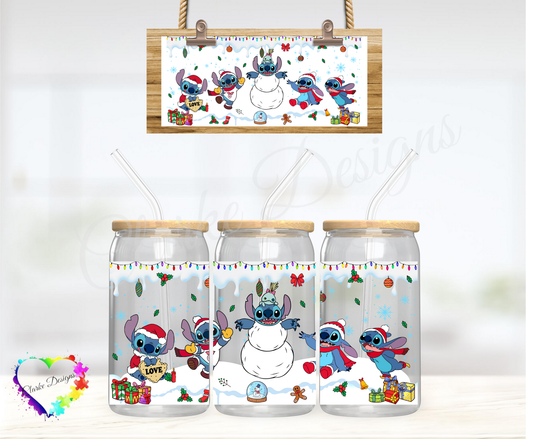 XMAS Stitch  - 16oz Libbey UV DTF Wrap