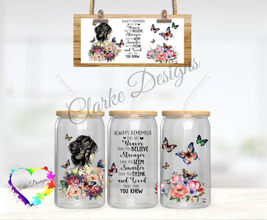 Brave - 16oz Libbey UV DTF Wrap