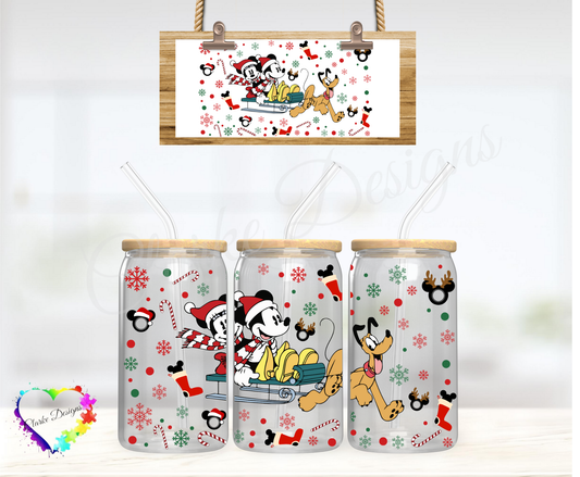 XMAS Friends 5 - 16oz Libbey UV DTF Wrap