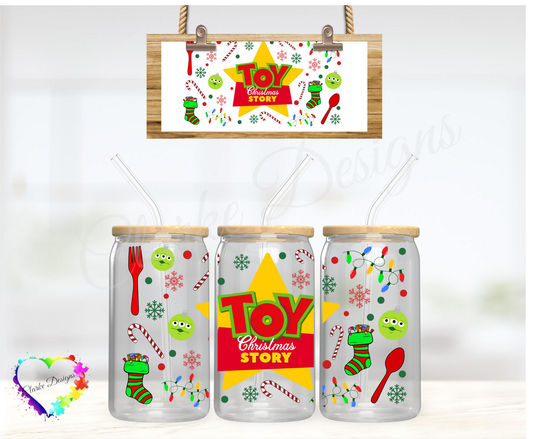 XMAS Toy Christmas Story - 16oz Libbey UV DTF Wrap