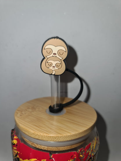 Sloth straw toppers