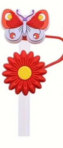 Butterfly straw toppers