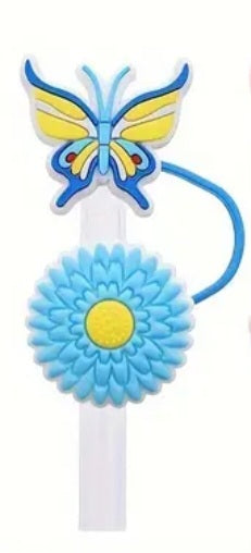 Butterfly straw toppers