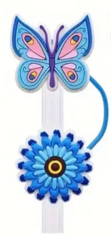 Butterfly straw toppers