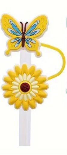 Butterfly straw toppers