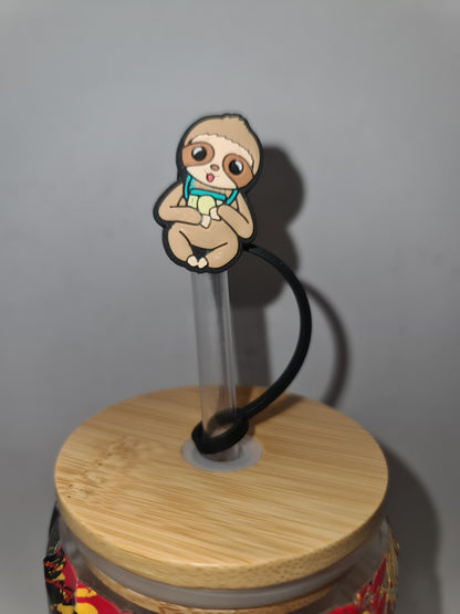 Sloth straw toppers