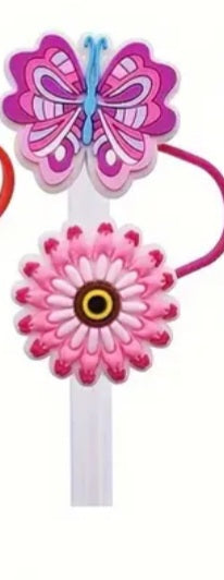 Butterfly straw toppers