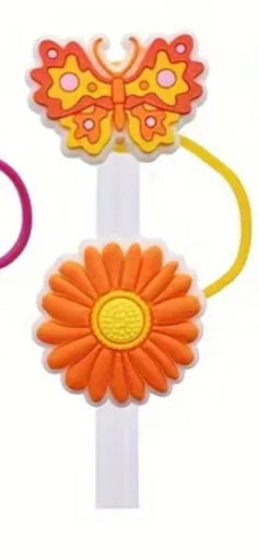 Butterfly straw toppers