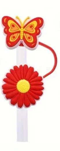 Butterfly straw toppers