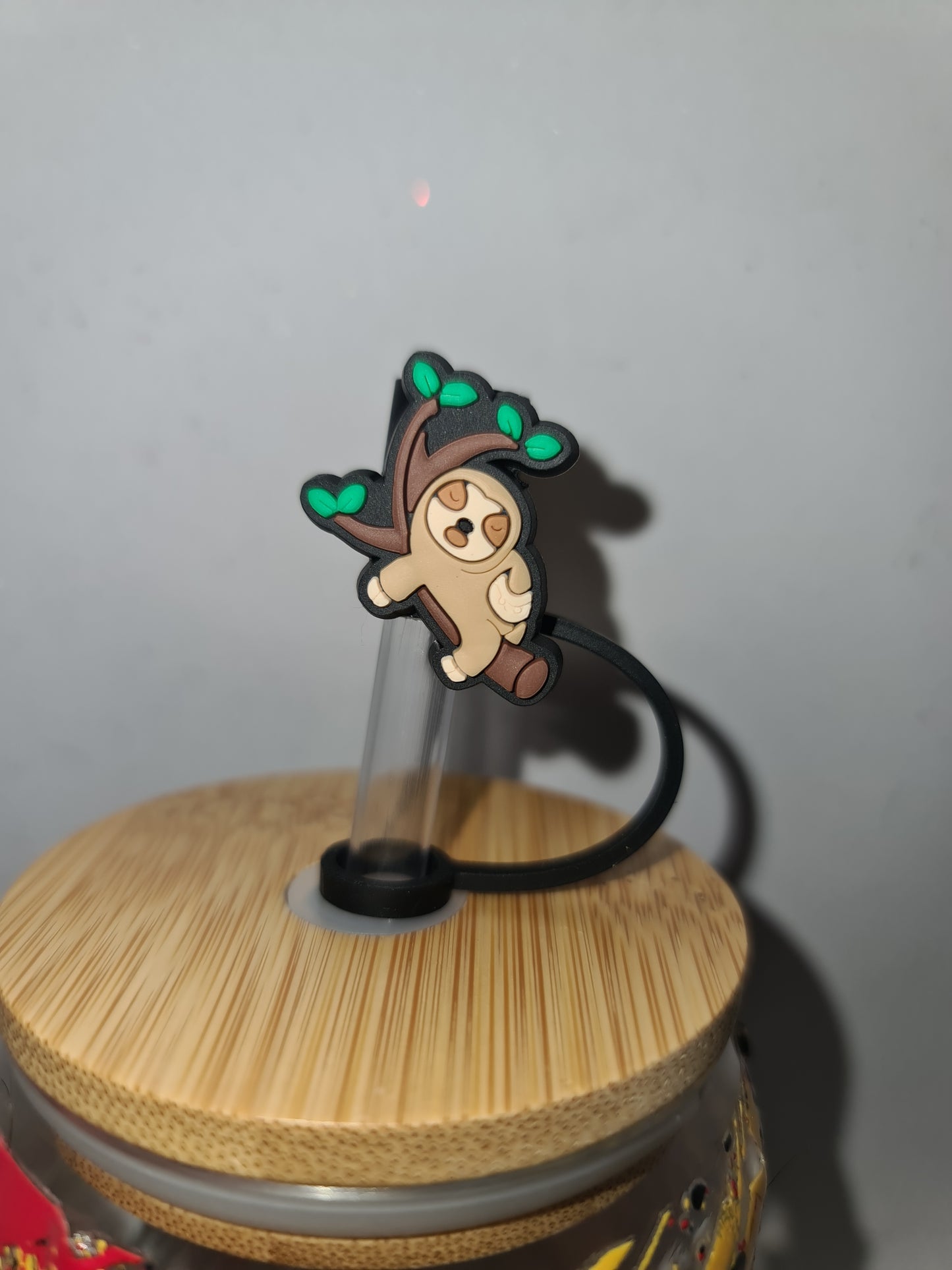 Sloth straw toppers